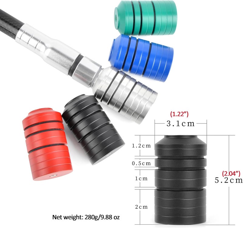 wolfman Archery Bow Stabilizer Weight Kit Detachable Bow Stabilizer Weights Kit Counterweight Kit Bow Riser Counterweight for Compound Bow Recurve Bow Balance Bar - Image 5